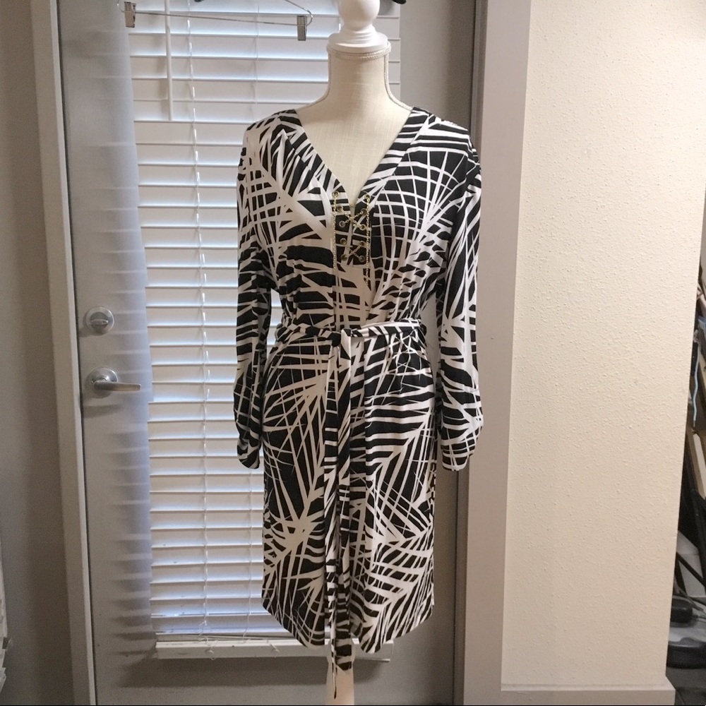 Emma Michele Dress w/Gold Chain Neckline